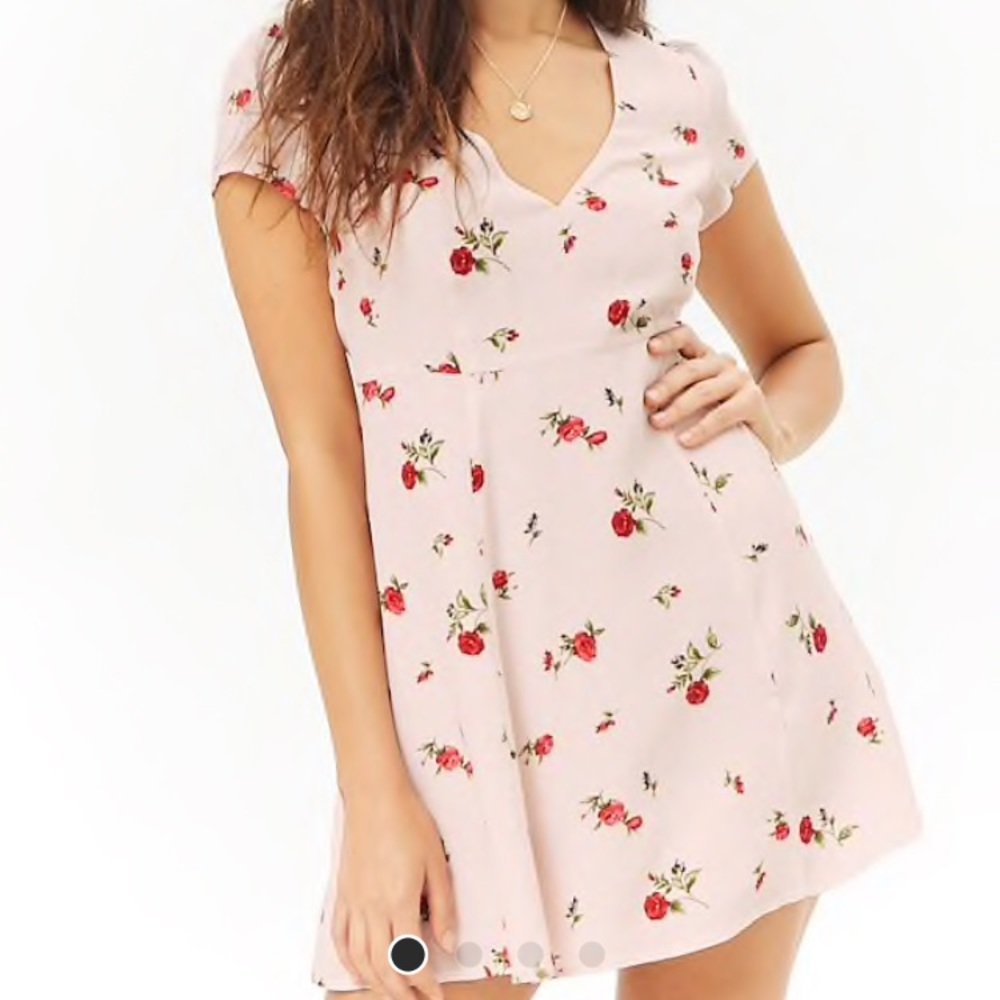 Floral Roses Mini Dress - Picture 2 of 6